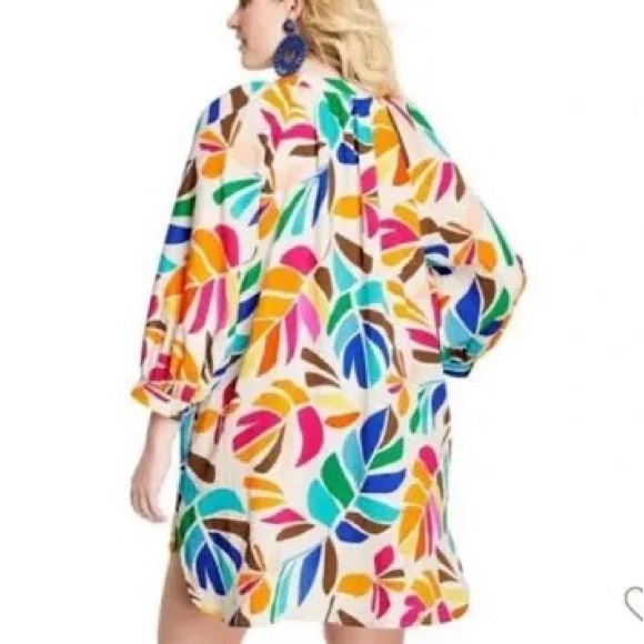 Tabitha Brown Colorful Summer Shirt Dress - Picture 3 of 4